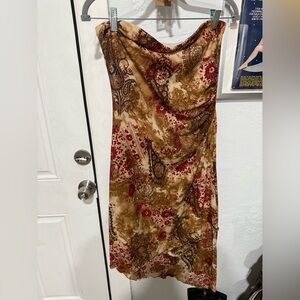 Charlotte Russe Brown and Red Paisley Maxi Dress vintage y2k